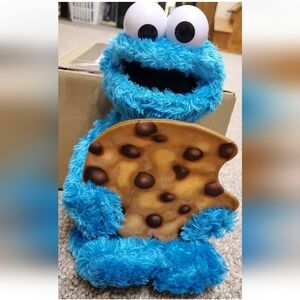 Sesame Street Cookie Monster "Peekaboo" 2020 Talking Plush Hasbro 13" Toy